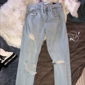 Garage Light Colored Ripped Skinny Jeans